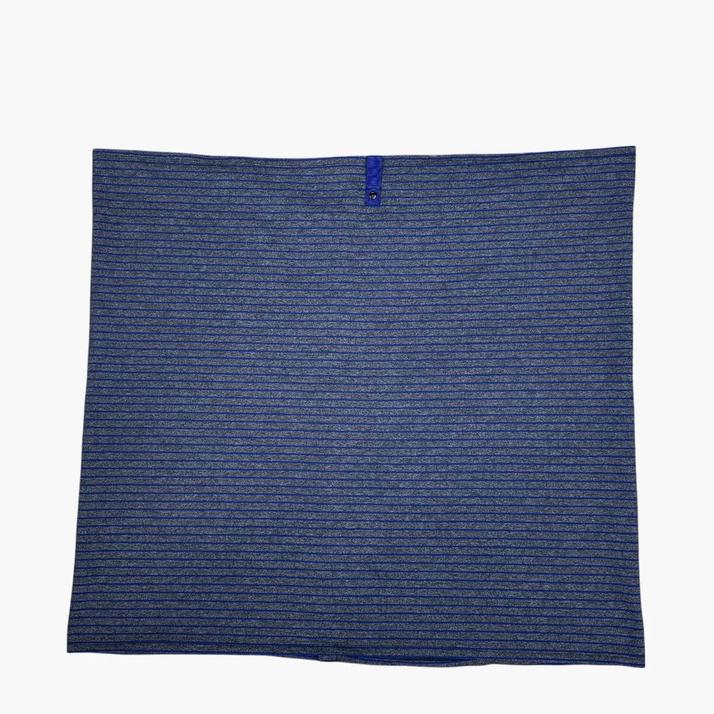 Lululemon Vinyasa Infinity Wrap Scarf‎ Blue Stripe Heathered Gray Rulu Fabric
